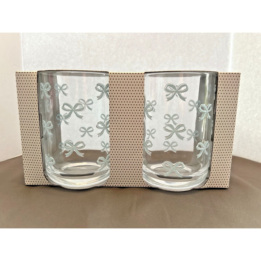 Viral Trending Cupcakes &‎ Cashmere Set Acrylic Blue Ribbons Glasses Croquette